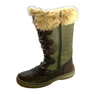 Laneige Womens Waterproof Snow Fur Tall Boots Sz 9/9.5